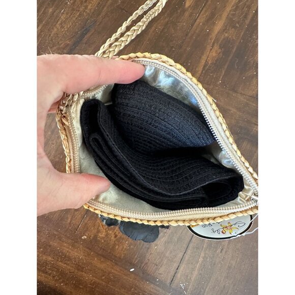 NWT‎ Sun Lily Foldable Sun Hat with Bag black sun hat - Picture 4 of 6